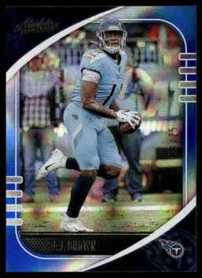 2020 Panini Absolute #87 A.J. Brown Blue Diamonds #/75 - Image 1 of 2