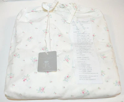 RACHEL ASHWELL COUTURE Pearl Pink Floral KING PILLOWCASES SET NEW Shabby Chic