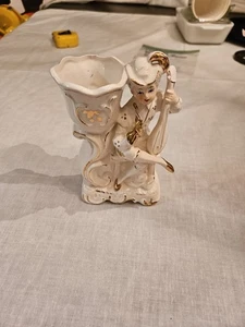 Jarrón para jugador de laúd del cuerno provincial francés SONSCO único ART NOUVEAU antiguo ❤️ - Imagen 1 de 7