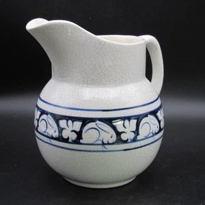 Potting Shed Rabbit Picther, 6 1/2" Dedham Pottery Blue Crackle, Signed MWD 85 - Picture 1 of 12