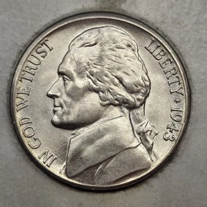 1943 S San Francisco Mint Silver Jefferson War Nickel - Picture 1 of 2