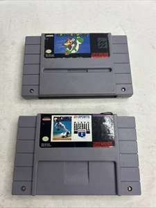 Lote de juegos SNES - Super Mario World + MLBPA Baseball - Auténtico - Probado - Imagen 1 de 4