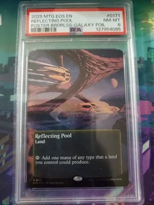 MTG PSA 8 Reflecting Pool Poster Borderless GALAXY FOIL - Picture 1 of 2