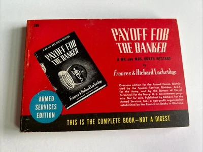 Payoff for the Banker vintage Armed Services Edition mystery paperback 1945 Foto 1 de 4