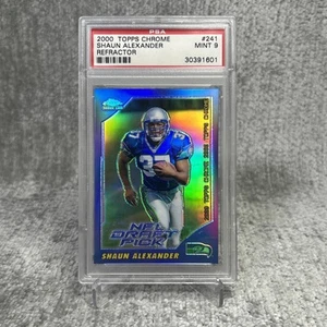 2000 Topps Chrome Shaun Alexander Refractor /150 Draft Pick Rookie #241 PSA 9 - Bild 1 von 8