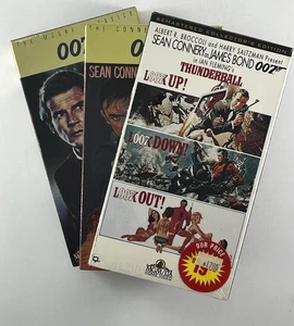 James Bond 007 Sealed VHS Lot Thunderball You Only Live Twice View to a Kill - Picture 1 of 10