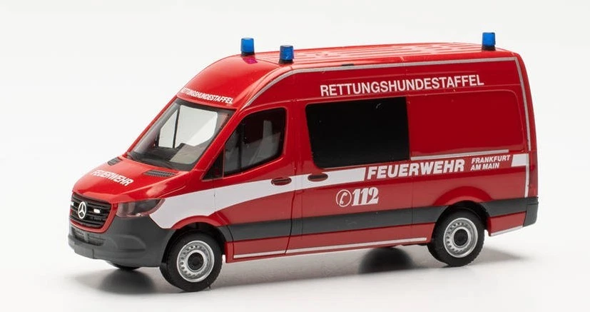 HERPA, MERCEDES SPRINTER 18 metà autobus dei vigili del fuoco, 1/87,  HER096881 - Immagine 1 di 1