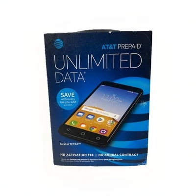 Alcatel Tetra AT&T Prepaid 5" 16Gb 5MP Android Cell Phone - Brand New, Sealed! - Image 1 of 4