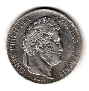 FRANCIA 5 francos plata 1836 B Rouen - Luis Felipe I 5 Francs silver - Picture 1 of 2