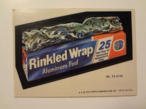 Wacky Package RINKLED WRAP Sticker Karte - Bild 1 von 2