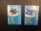 Skylanders Giant Series 1 and 2 Jet-Vac and Whirlwind Stat Cards Lightly Played