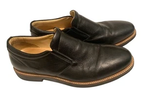 Johnston & Murphy Mens Sz 10.5 Leather J Flex Black Slip On Shoes Casual Comfort - Picture 1 of 6