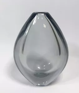 Orrefors Bud Vaso Soffiato a Mano Firmato Arte Vetro Fiore a Goccia 4,75" - Foto 1 di 14