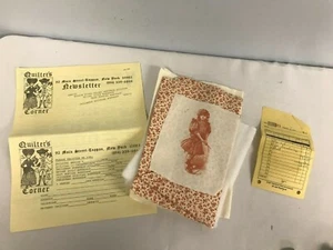 VINTAGE 1974 QUILTING KIT with LITTLE GIRL with HOOP TOY FABRIC PIECE 5" X 6" - Picture 1 of 4