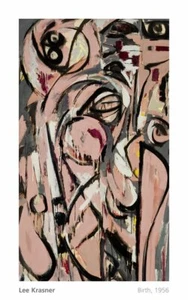 Birth, 1956 by Lee Krasner Art Print Abstract Modern 2017 Poster 32x20 - Picture 1 of 5