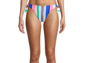 No Boundries Tie Side Bikini Swimsuit Bottoms Striped Small - Picture 1 of 1