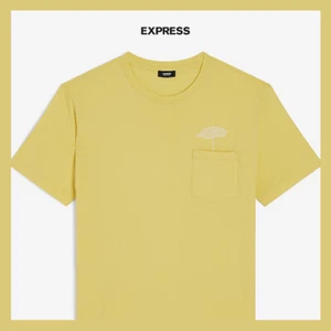 NWT - EXPRESS Men's Pocket Umbrella Graphic Perfect Pima Cotton T-Shirt Sz L $48 - Picture 1 of 7