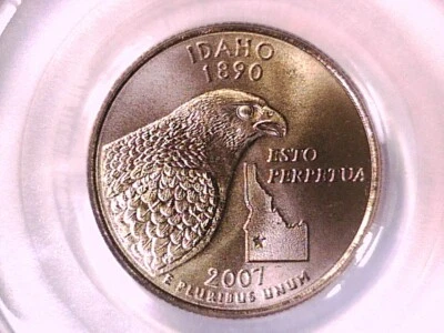 Idaho 2007 D Washington State Quarter PCGS MS 68 Satin Finish 12315500 - Image 1 of 3