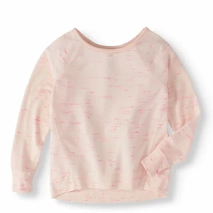 Athletic Works Girls French Terry Long Sleeve Shirt Size Small 6-6X Rose Marled - Picture 1 of 1