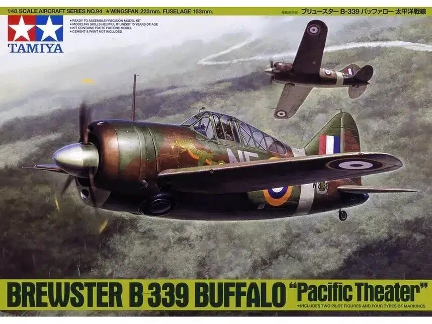 Tamiya 61094 Brewster B-339 Buffalo "Pacific Theater" Kit Montaggio 1/48 - Immagine 1 di 2