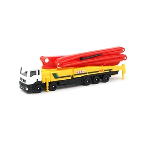 1/100 Concrete Pump Truck Diecast Model Engineering Vehicle Car Toy Gift - Picture 1 of 10