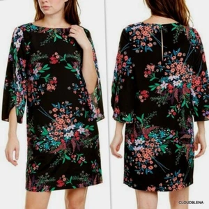 Vestido recto floral Battista manga tulipán dividido tallas XS S TRINA TURK tallas $148 - Imagen 1 de 13