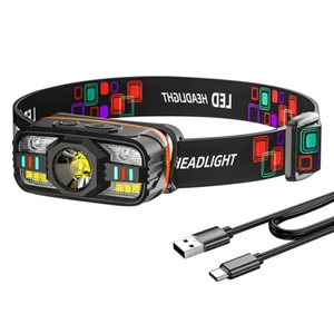 USB Rechargeable Waterproof Hiking LED Headlamp Head Torch Fishing Light Camping - Picture 1 of 13