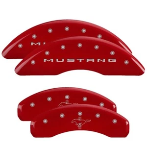MGP Red Aluminum Caliper Covers Fits 2015 - 2020 Ford Mustang EcoBoost Premium - Picture 1 of 5