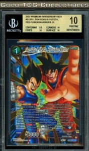 BGS 10 ⭐️ Goku & Vegeta EX23-11 Premium Anniversary Box Promo DBS DBZ Z Heroes - Picture 1 of 1