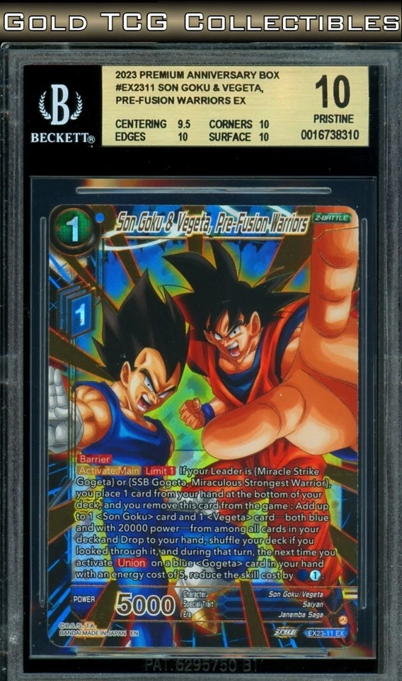 BGS 10 ⭐️ Goku & Vegeta EX23-11 Premium Anniversary Box Promo DBS DBZ Z Heroes - Image 1 of 1