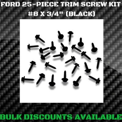 1955-2005 Ford Thunderbird Interior Exterior Wheel Molding Trim Screws OEM BLACK - Image 1 of 2