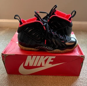 Größe 7 (GS) Nike Little Posite Pro Mid Yeezy schwarz/rot 7Y - Bild 1 von 3