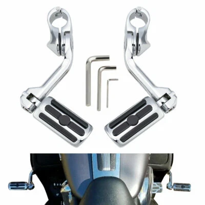 1.25" 32mm Highway Foot Pegs Footrest Mount For Harley Motorcycle Engine Guard - Image 1 of 4