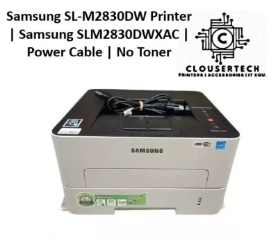Samsung SL-M2830DW Printer | Samsung SLM2830DWXAC | Power Cable | No Toner - Image 1 of 4