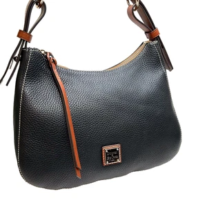 *DOONEY & BOURKE | Schultertasche Kiley Pebble Leder schwarz Neu mit Etikett - Bild 1 von 15