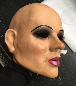 Latex Maske MARILYN PINK +WIMPERN Gummi Frau Crossdresser Trans* Frau - Bild 1 von 8