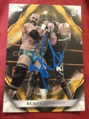 2019 Topps WWE Undisputed Scott Dawson Gold Parallel 10/10 SIGNED! NXT-AEW STAR! - Image 1 of 2