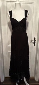 Free People Maxikleid Schwarz Lochmuster 38 NEU - Bild 1 von 11