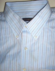 Club Room Hemd 100% Baumwolle gestreift blau Classic Fit Gr. L 16 1/2 32/33 - Bild 1 von 2