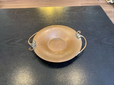 Vintage Nekrassoff Small Hammered Copper Dish With Handles - Image 1 of 4