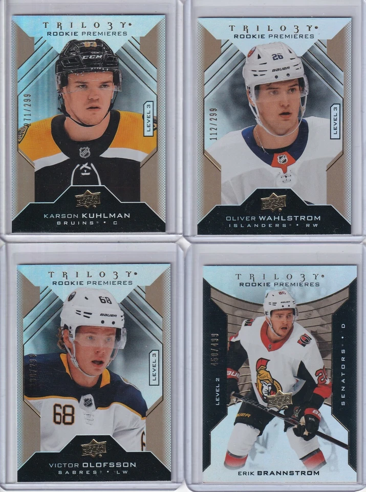  2019-20 Upper Deck Trilogy #119 Karson Kuhlman RC /299 - Boston Bruins - Image 1 of 1
