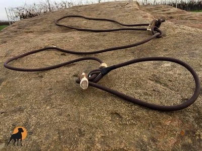 Biothane Flüsterleine Jagdleine Moxon Coated Rope mit Kausche und Hornstop, 6mm - Bild 1 von 4