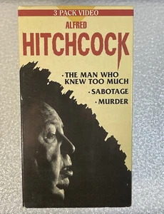 Alfred Hitchcock Murder/Sabotage/The Man Who Knew Too Much 3 Pack Video VHS OOP - Picture 1 of 6