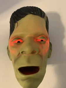 Universal Frankenstein Monsterkopf sprechende Lichter Sound Bewegung 6 1/2" Gemmy A - Bild 1 von 5