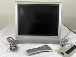 Vintage Sharp Aquos LC-15E1UM 15” Liquid Crystal Television Gaming w/ Remote - Picture 1 of 8