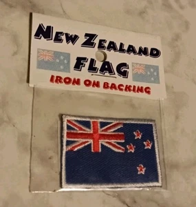 Parche pequeño de hierro con bandera de Nueva Zelanda nuevo en paquete - Imagen 1 de 3