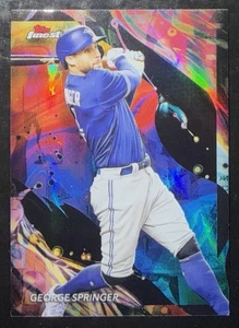 2024 Topps Finest - Uncommon - GEORGE SPRINGER #191 Oil Spill Refractor - Picture 1 of 2