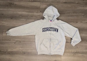 Vintage Champion NCAA Georgetown Hoyas Hoodie mit durchgehendem Reißverschluss Herren L Large grau - Bild 1 von 16