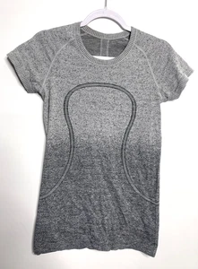 Camisa de entrenamiento Lululemon Swiftly para mujer talla 8 gris ombre manga corta - Imagen 1 de 10