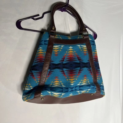 Bolso de Mano Vintage Pendleton Lana Suroeste Azteca Colorido Hecho en EE. UU. Nativo Foto 1 de 4